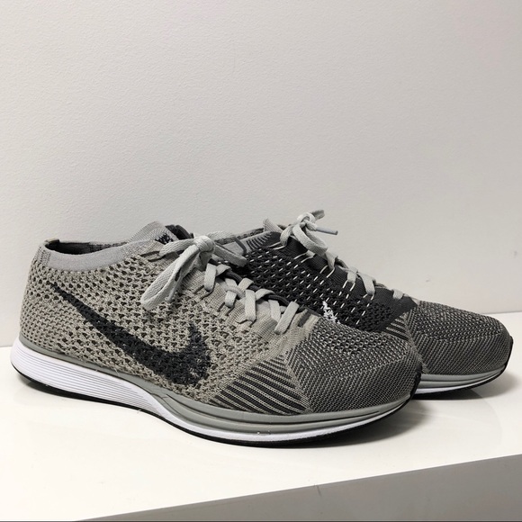 NIKE FLYKNIT RACER TWO-TONE GREY - Picture 8 of 11